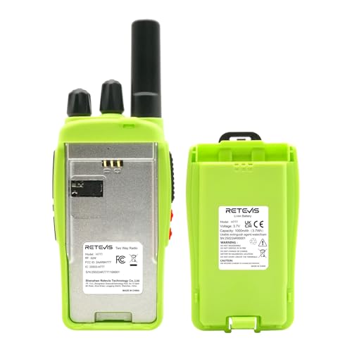 Retevis H-777 Walkie Talkies, Portable FRS Two way Radios Long Range, VOX Handsfree, Rechargeable Walkie Talkies for Adults, Li-ion Battery and Charger Base for Traveling Biking Camping Hiking(1 Pair)