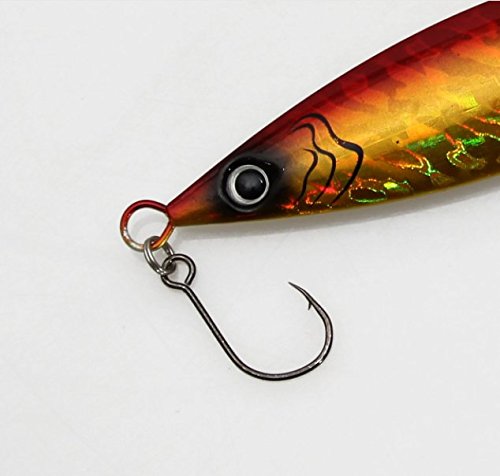 6# Fishing Hooks - 30 Pack Inline Single Replacement Hooks for Baits & Lures