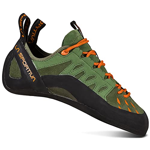 La Sportiva Men's Tarantulace Rock Climbing Shoes Olive/Tiger 10