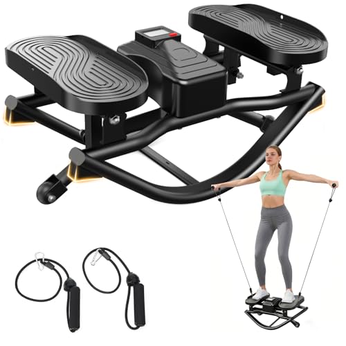 HXD-ERGO Rock Stepper with Resistance Bands, Low-Impact Home Fitness