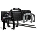 Professional Franklin Horseshoe Set with Steel Horseshoes, Stakes & Carry Case - Outdoor Lawn Game