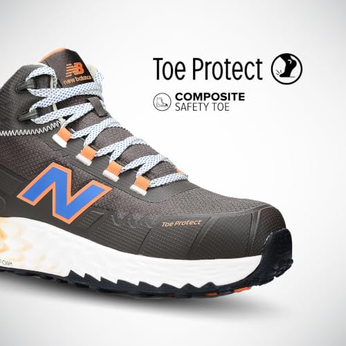 Men's Brown New Balance Cremorne Fresh Foam Work Shoes with Composite Toe - Size 10