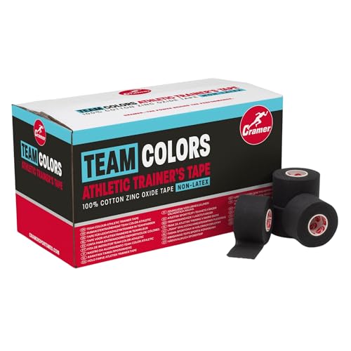 Cramer Athletic Tape Black 1.5" x 15yds Bulk Case of 32 Rolls - Sports Support & Wrapping