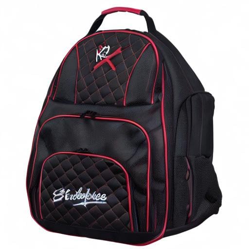KR Strikeforce Royal Flush Deuce 2-Ball Bowling Backpack Black/Red Holds 2 Balls Shoes Accessories