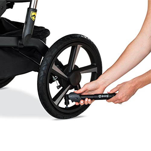 Handlebar Console with Tire Pump for BOB Single Jogging Strollers - 2 Piece Set, Black