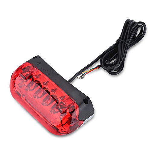 Alomejor Electric Bike Rear Light, LED Brake Lamp, 48V Cycling, Portable, Long Battery Life, IP67, for Night Riding, Commuting, Mountain Bi