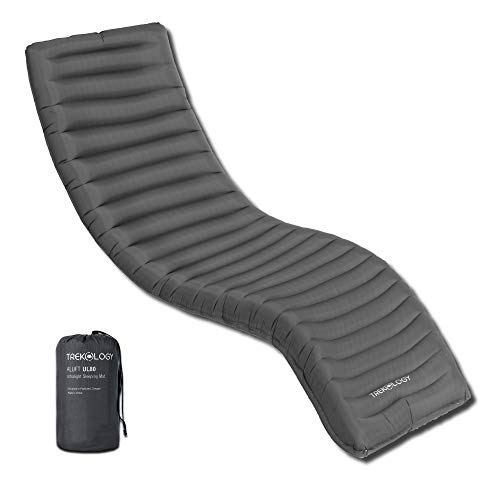 Ultralight Camping Sleeping Pad - Grey, Inflatable, 75-Inch