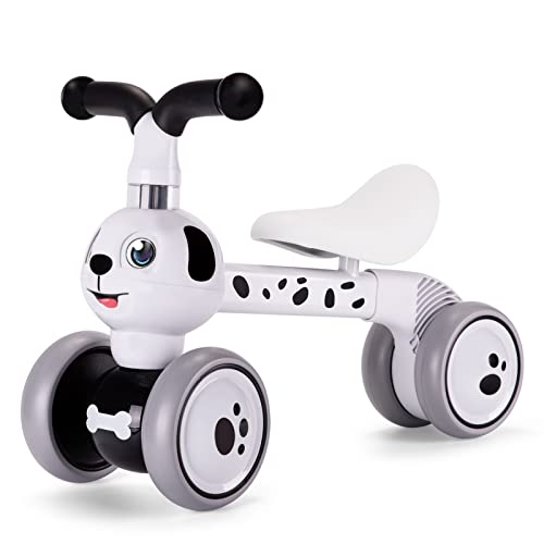 Baby Balance Bike Toys for 1 Year Old Dalmation Variation - Toddler Riding Toy with Silent Wheels