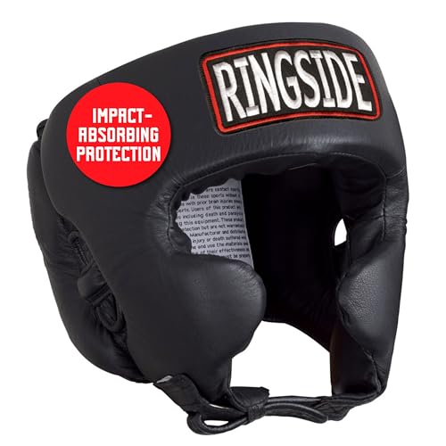 Black Medium Ringside Competition-Like Boxing Headgear with Cheeks