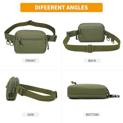 HUNTVP Tactical Fanny Pack Small Waist Bag - Army Green
