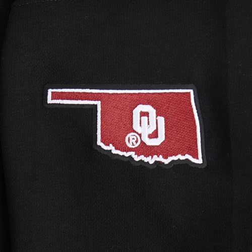 Oklahoma Sooners NCAA Women's Cropped Crewneck Sweatshirt with Crystal Logo - Medium, Black