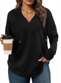 Eytino Plus Size Hoodie 3X Black Long Sleeve Drawstring Oversized Sweatshirt