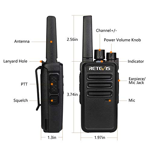 Walkie Talkies for Adults 20 Pack with Earpiece - Without Display - Commercial Two-Way Radios