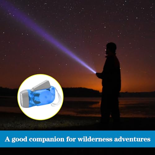 60 Pcs Hand Crank LED Flashlights - Emergency Portable Safety Lights for Camping Hiking