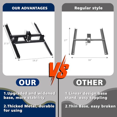 Atflbox 2-Pack 2x4 Target Stand Base, H-Shaped Steel & Paper Target Holder, 2nd Variation