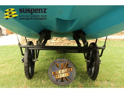 Suspenz All-Terrain Kayak Cart Dolly with No-Flat Wheels, 350 lb Capacity