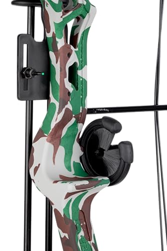 Camo Youth Compound Bow for Beginners with Accessories - 26-inch, 25lb Draw