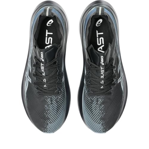 ASICS Unisex Megablast Running Shoes - Black/White, 12.5 Women / 11 Men