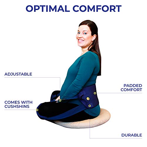 Nada-Chair Back-Up Support & Posture Corrector with CushShins - Black, Converts to Pouch Bag