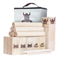 Kubb Yard Game Set - Regulation Size with Natural Hardwood - Outdoor Lawn Game