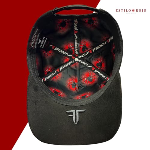Ferreti FT154 Black Spider Snapback Cap - Unisex Urban Streetwear Hat