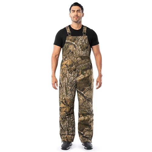Realtree Men's Insulated Flex Duck Bibs XL - Realtree APX Hunting Overalls
