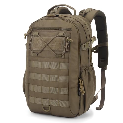 Small Military Tactical Backpack 18L with Molle for Hiking Travel Camping - Khaki