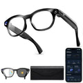 Black AI Smart Glasses with Camera 1080P HD Video Bluetooth Calls