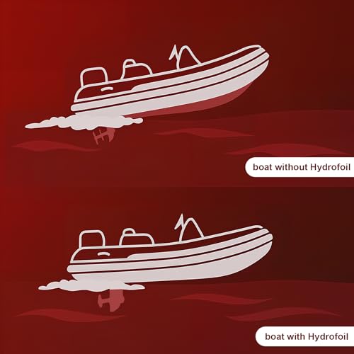 QNCKJZV Carbon Design Whale Tail Hydrofoil Stabilizer Kit for Outboard 40-200 HP - 1 Pack