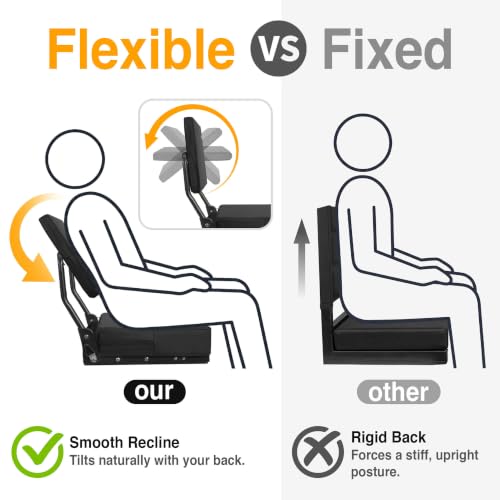 Black 2-Pack Swivel Stadium Bleacher Seats with Back & Cushions, Portable & Anti-Tip