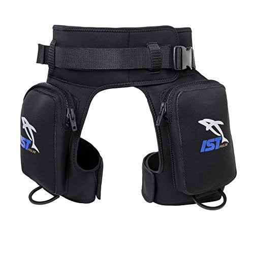 IST Dive Pocket Holster Belt for Scuba Diving Gear - Small-Medium