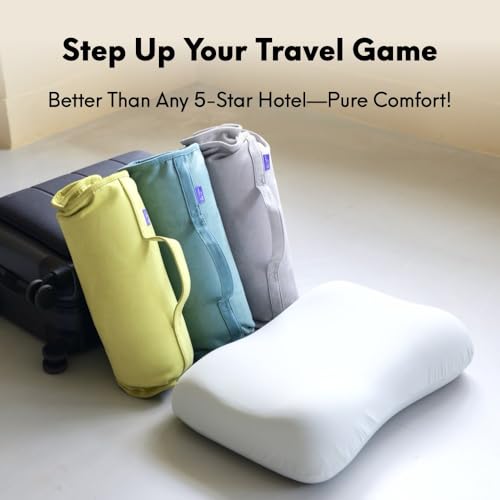 Travel Deep Sleep Pillow - Compact Memory Foam Neck Support Cushion - Spark