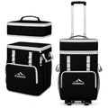 EverPeak 72-Can Collapsible Soft Cooler with Wheels & Removable Top, Insulated Leakproof Portable Cooler for Beach, Camping, Travel