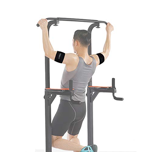 Bicep & Tricep Compression Sleeve 8.3-13.7 Inch Black - Support for Muscle Pain Relief