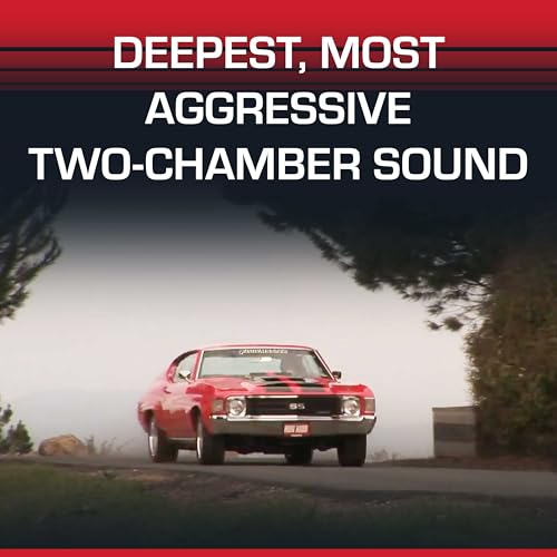 Flowmaster Super 44 Series Chambered Muffler - 3-inch Center In/Center Out, Aggressive Tone