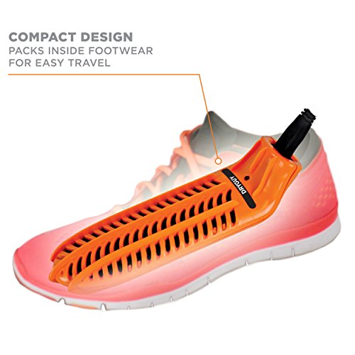 Travel Shoe Dryer and Warmer - DryGuy Portable Boot & Shoe Dryer, One Size - Orange & Black