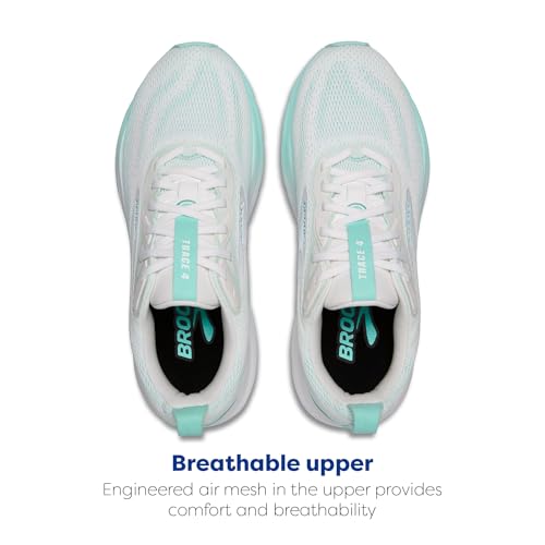 Brooks Women’s Trace 4 Neutral Running Shoe Bright White/Limpet/Oyster Size 9