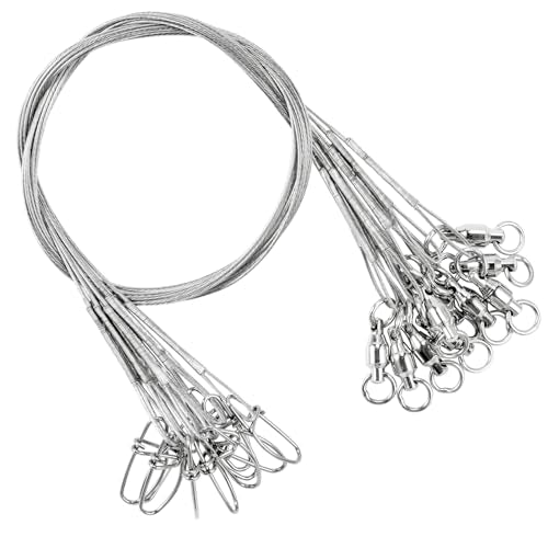 11.8 Inch Saltwater Fishing Leader Wire 50lb Strength 20pcs - Stainless Steel