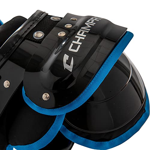 Champro Gauntlet II Football Shoulder Pads Black Large - Impact Diffusion & Adjustable Fit