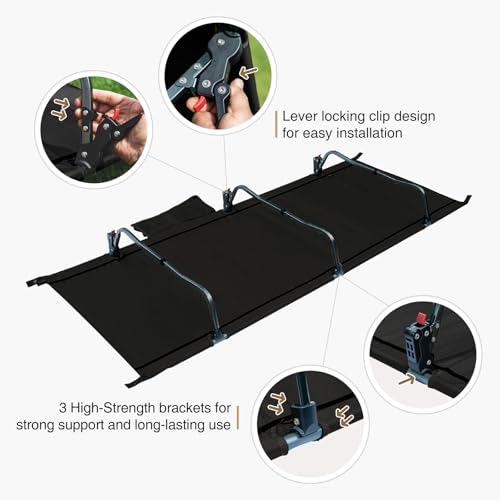 Ultralight Camping Cot with Support Up to 400lbs - Black