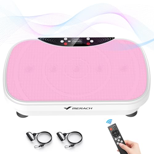 Pink Vibration Plate Exercise Machine with 99 Speeds & Bluetooth | Merach V28