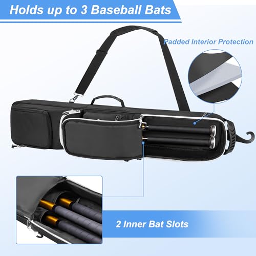Baseball Travel Bag for 3-4 Softball Bats Waterproof Gear Carrier