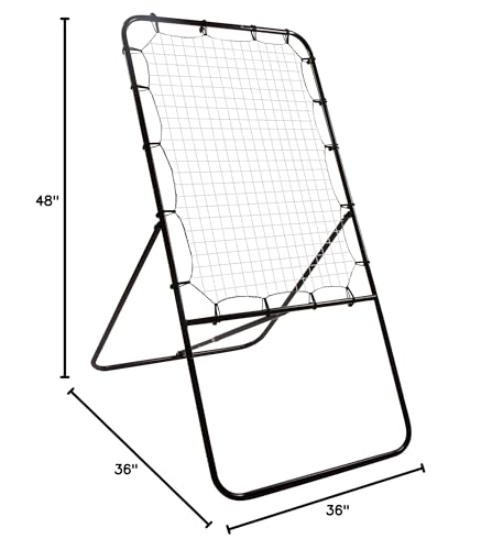 4' Lacrosse Bounce Back Rebounder Pitch Back Ball Return Training Screen - Without Target