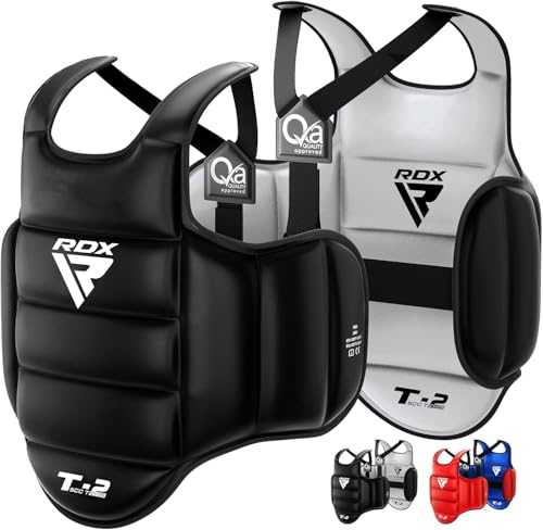 Reversible Boxing Body Protector - MMA Muay Thai Chest Guard, Small-Medium