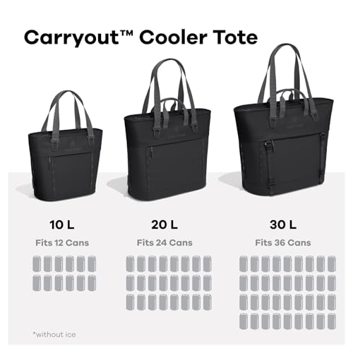 Hydro Flask 30L Insulated Carryout Tote Bag - Black, Recycled Materials