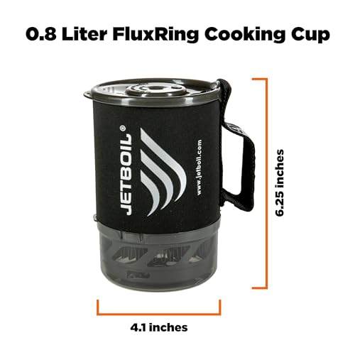 Jetboil MicroMo Carbon Camping Stove with Adjustable Heat Control - Lightweight Backpacking System