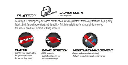Rawlings Men's Launch Baseball Pants - Knicker Fit, Medium, White & Navy