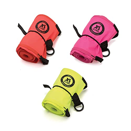 XS Scuba Smart Marker Buoy (SMB) 6 Ft Yellow Water Safety Signaling Device