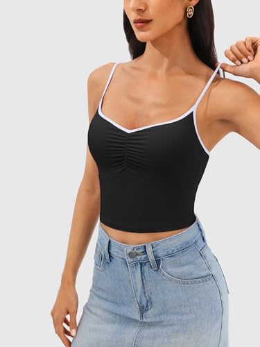 Women’s Longline Padded Sports Bra Workout Top Small Black INNO MINT