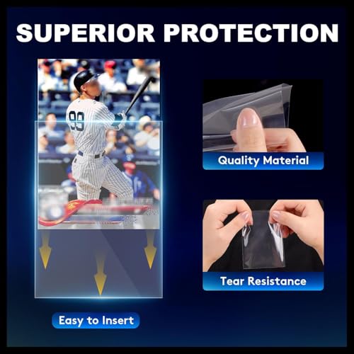 COLQU 10000ct Card Sleeves for Trading Cards - Clear Soft Baseball & Sports Card Protectors